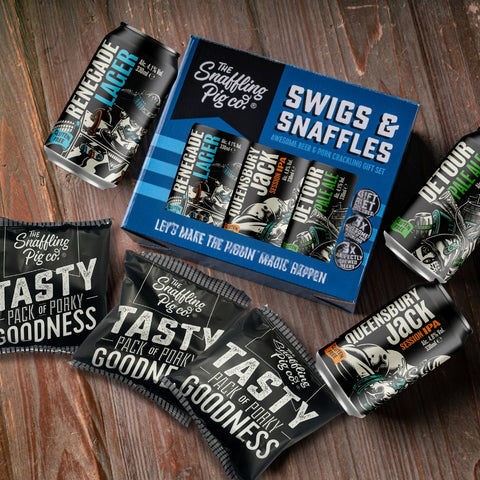 Swigs & Snaffles -  Beer & Pork Crackling Gift Set